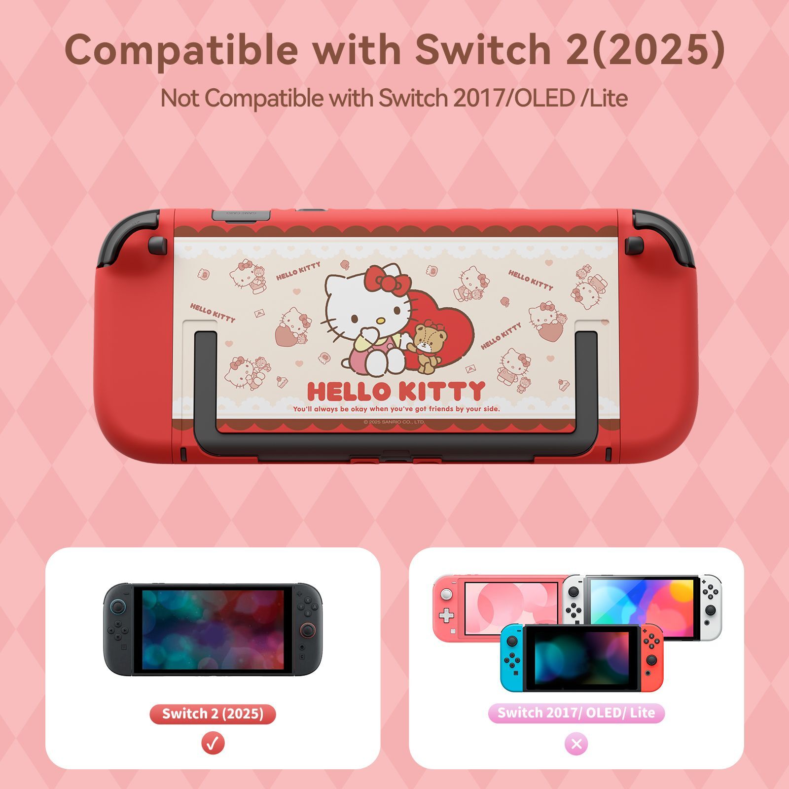 GeekShare Shell Skin Protective Case for Nintendo Switch 2025 Slim Cover Cat