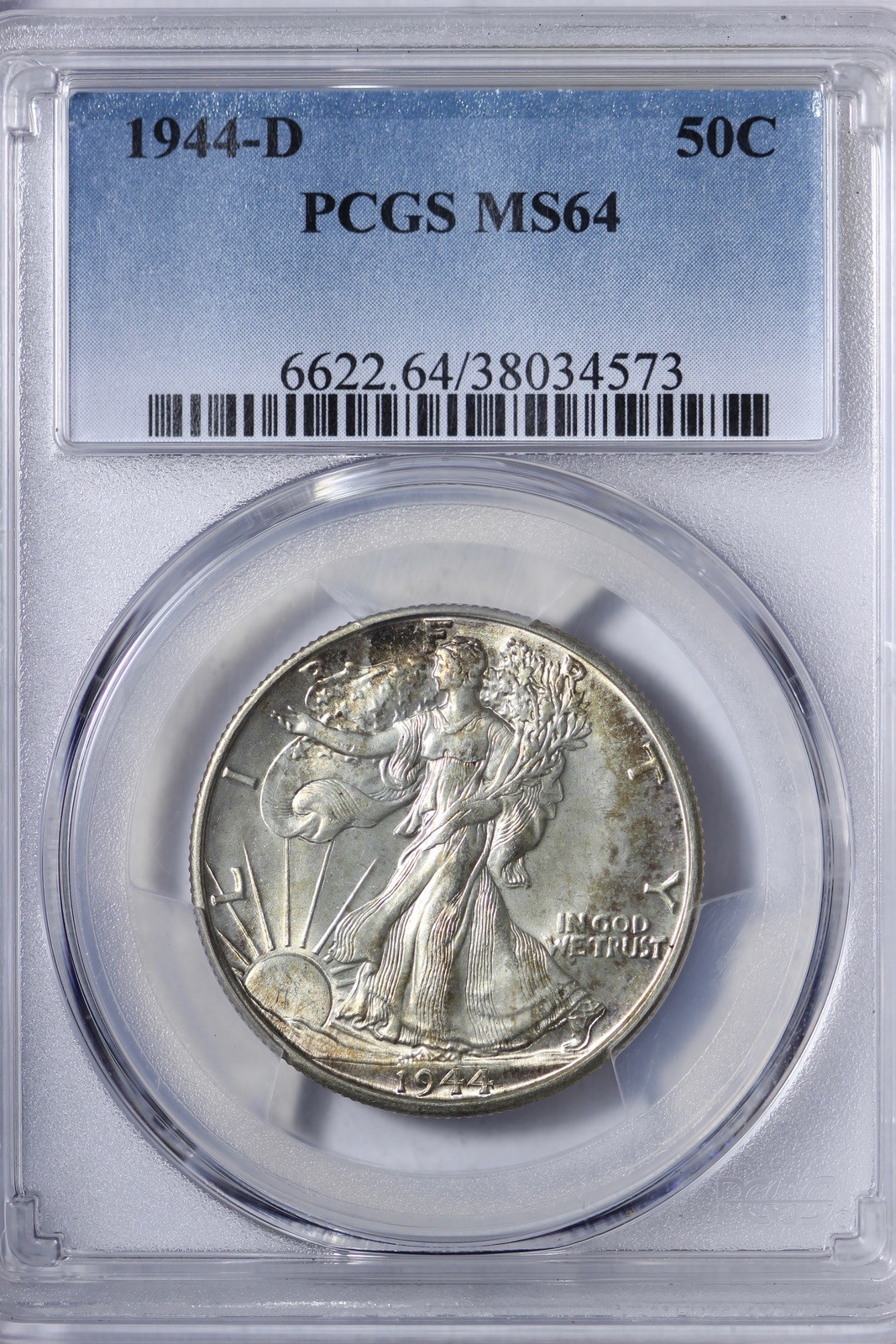 BU 1944-D Walking Liberty Half Dollar PCGS MS64 ZJFA