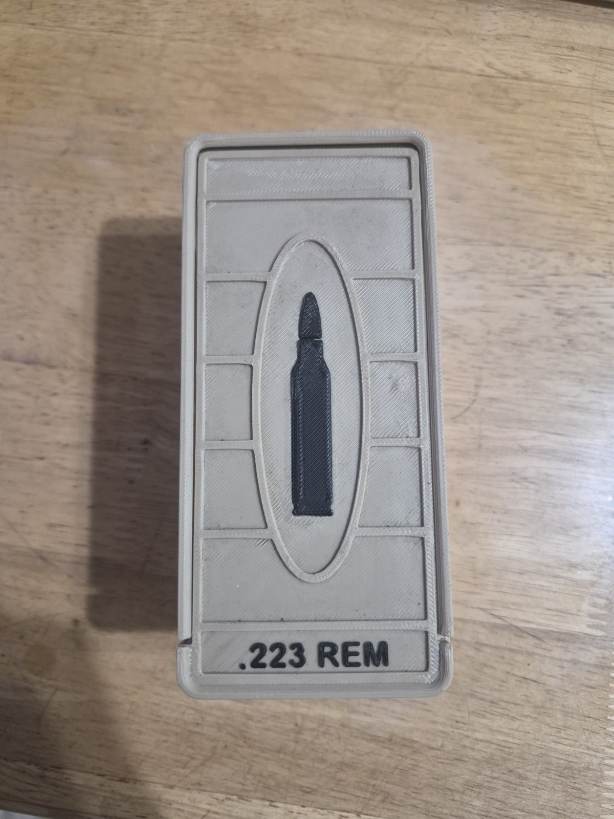 .223 REM Rifle Loading Tray 50 Round Plastic Ammo Storage Box Tan
