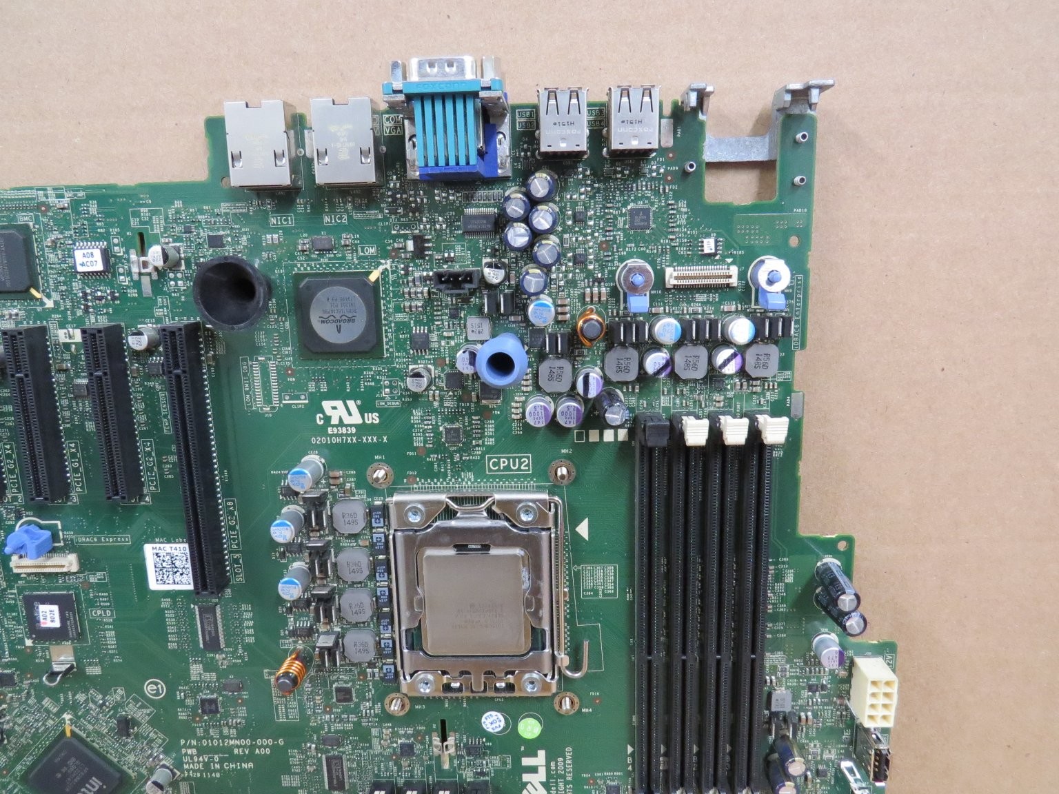Dell 0H19HD Server Motherboard Dual Intel Xeon E5607 CPU Combo TESTED