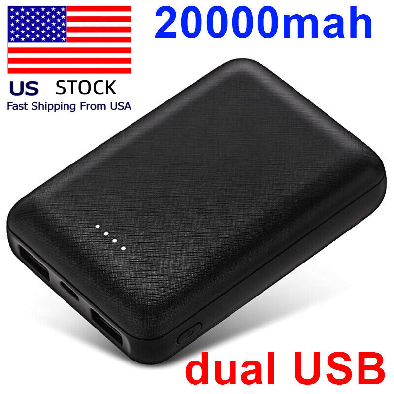 20000mAh Mini Power Bank Fast Charging Portable External Battery Backup Charger