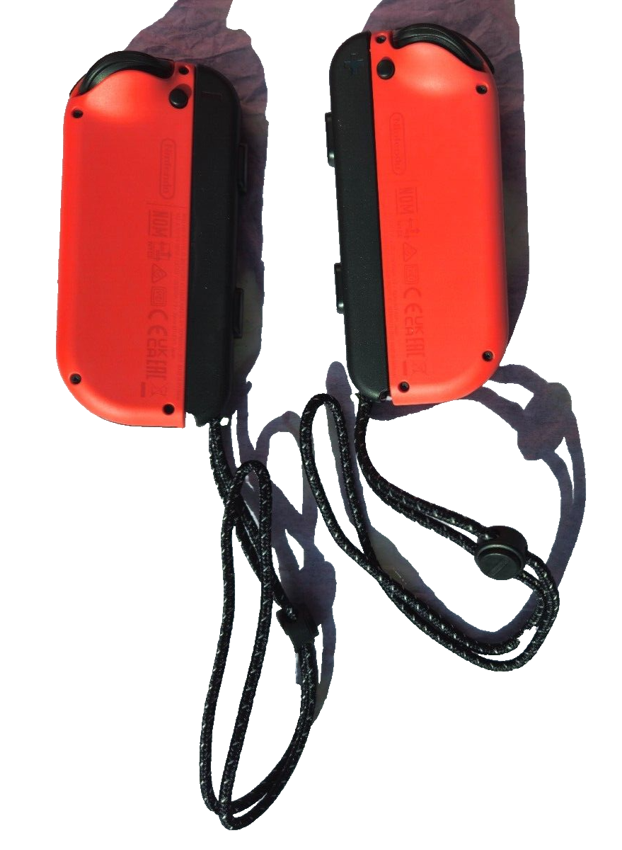 🎮 Mario Red Joy-Con's ONLY Controller Grip Straps Nintendo Switch OLED GENUINE