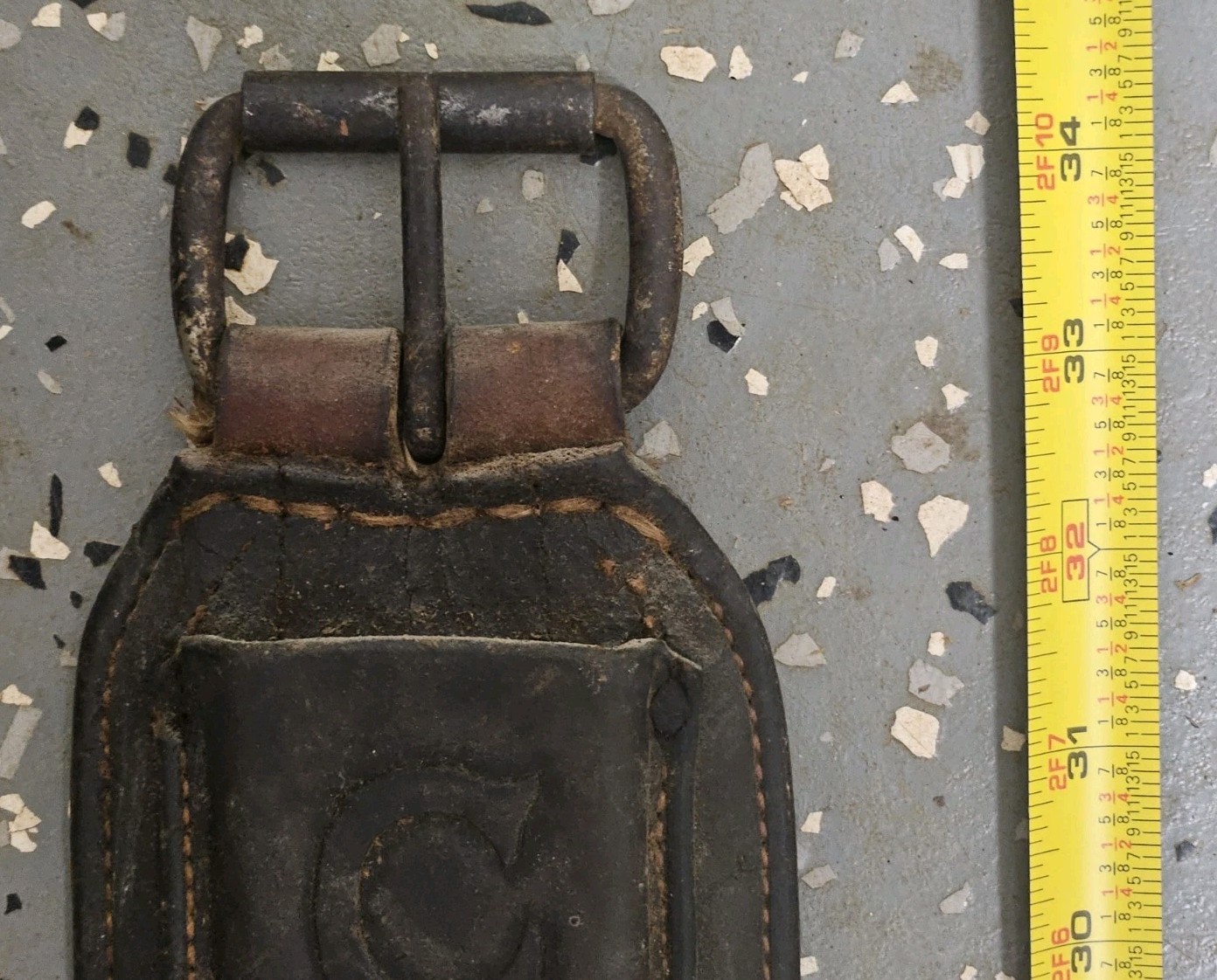 Vintage Leather Saddle Cinch Strap/Girth 34" Long 4" Wide