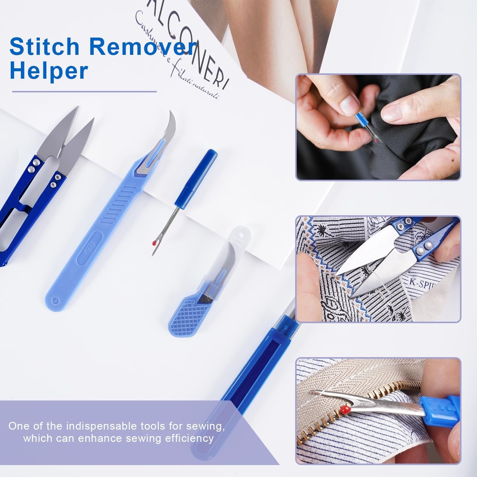 Poexuzi 5 PCS Sewing Kits Removing Threads Tools，for Sewing/Crafting Thre