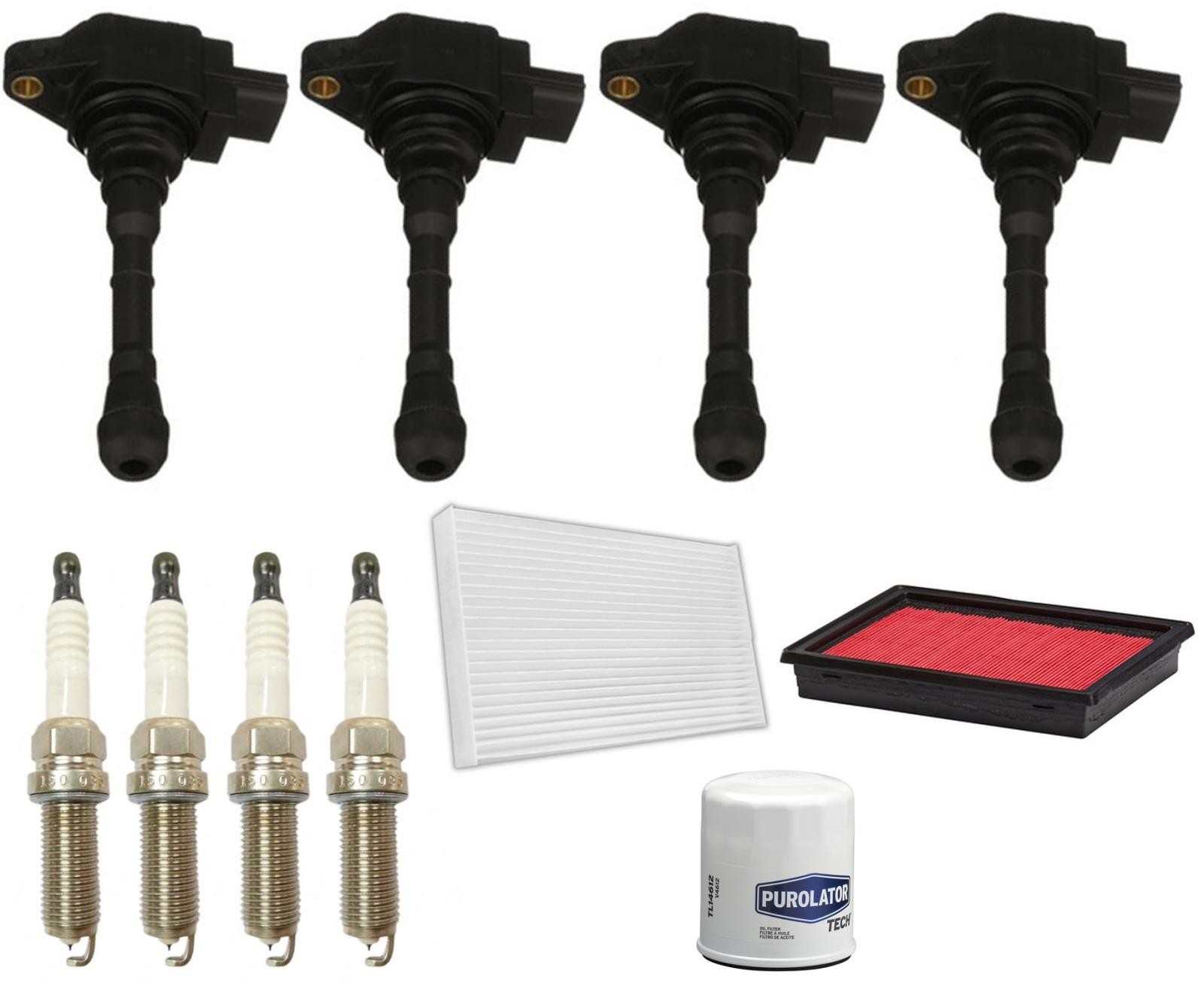 Direct Ignition Coil & Spark Plugs Tune Up Kit For Nissan Sentra 1.6L 2017-2019