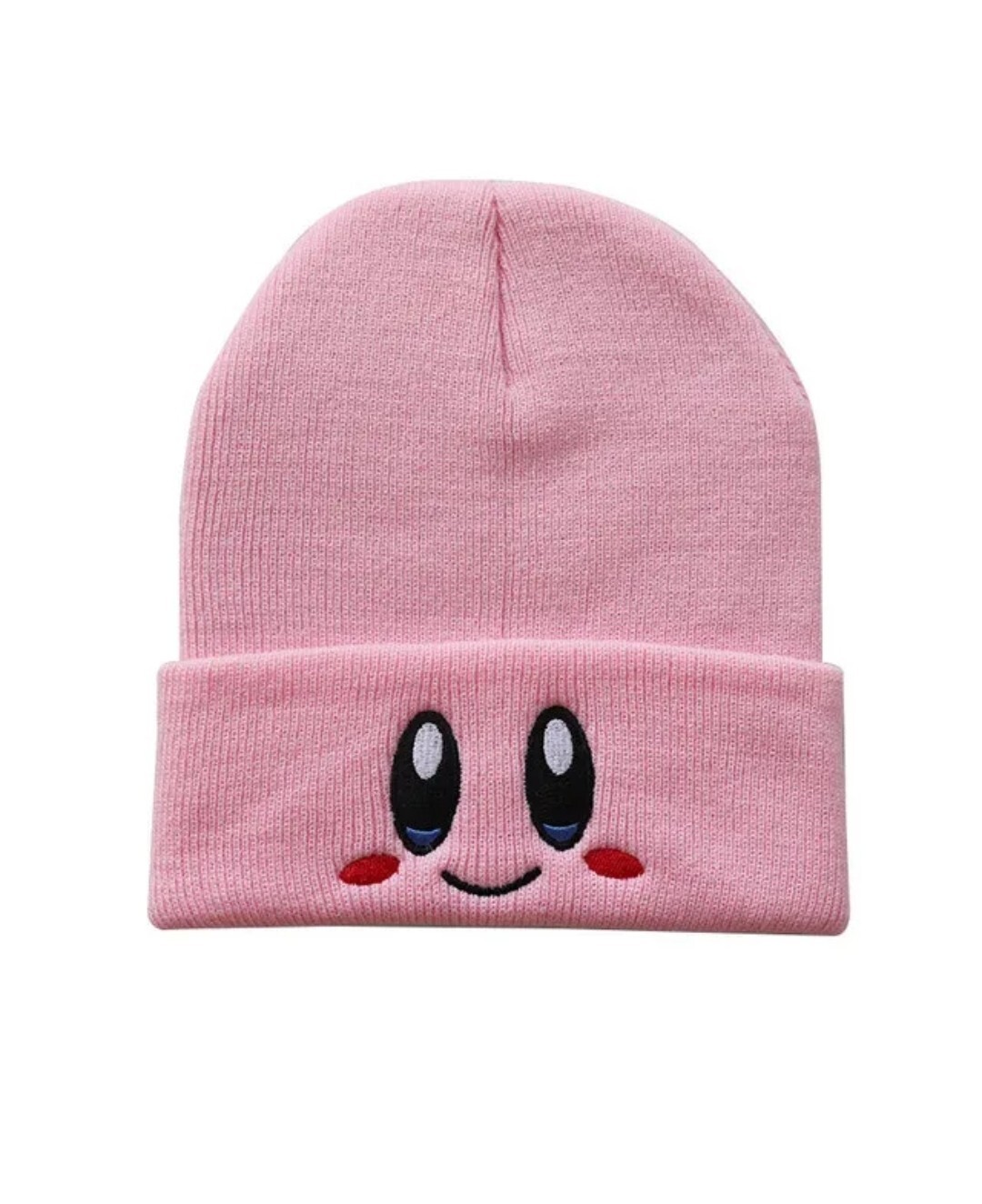 Kirby Anime Beanie Adult Size Anime Hat Accessory Pink Kawaii
