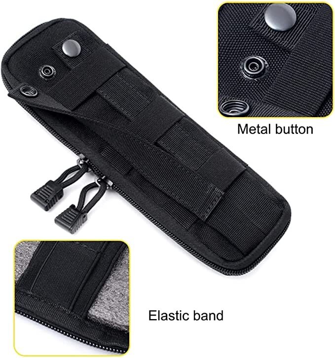 Tactical Molle Pouch Military Knife Sheath Waist Pack EDC Tool Flashlight Holder