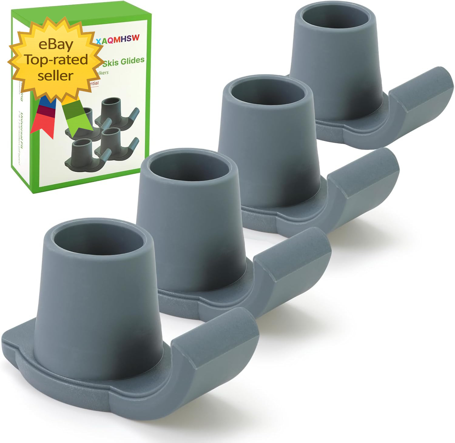 4 Pack Walker Skis Glides  Universal Sliders for Folding Walkers Ideal Mobility
