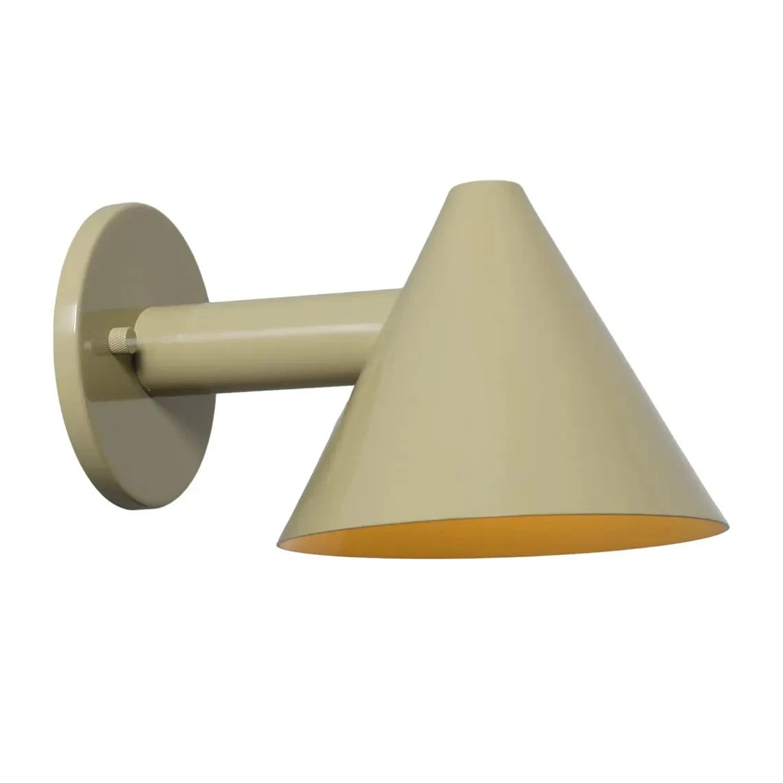 Handmade Wall Sconce Mid Century Stilnovo Style Cone Shade Brass Light Fixture