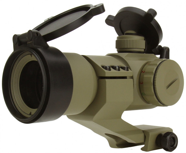 1x30 Tactical Dot Reflex Sight Red/Green Illuminated + Cantilever Mount FDE