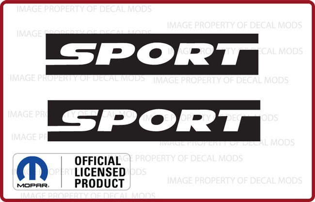 2x 07 - 18 Jeep Wrangler fender SPORT JK side decals stickers Gloss Black SJ5K5