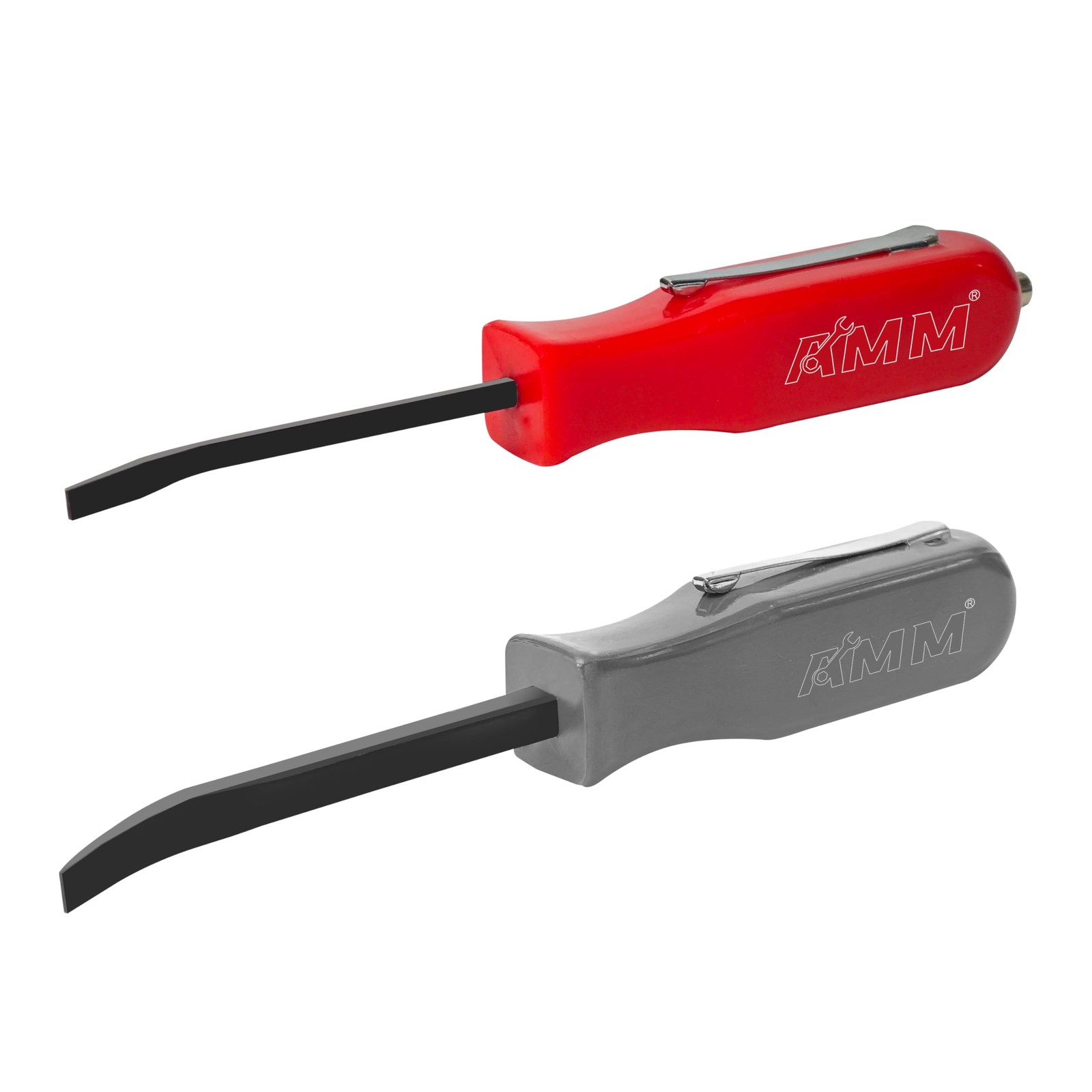 AMM 2 PCS Pocket Pry Bar Set, Mini with Magnet Top 2PC, Red and Grey