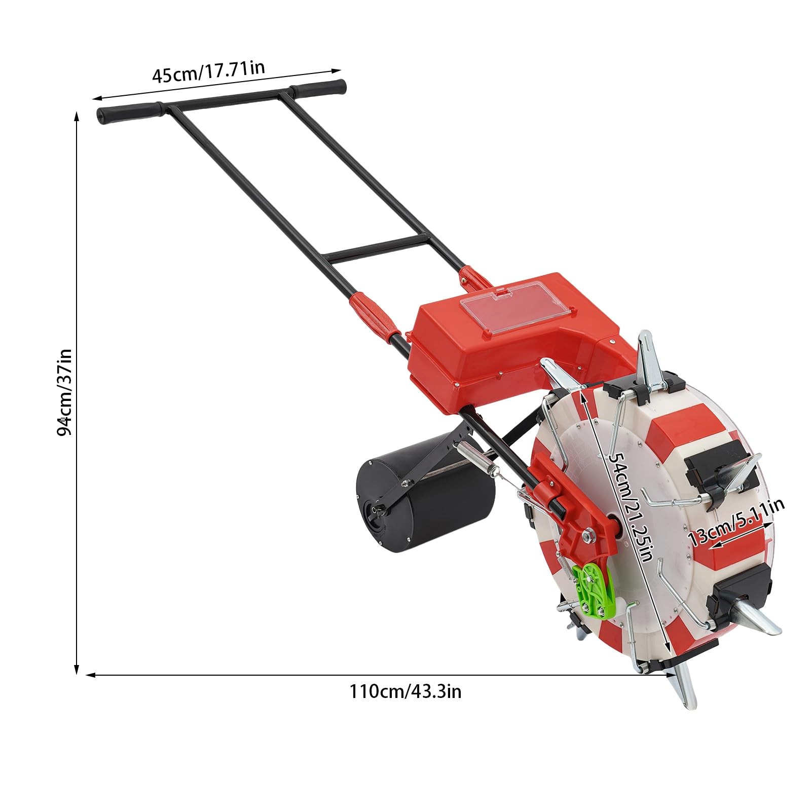 Manual Seeder 7 Nozzles Handheld Adjustable Depth for Corn Soybean Peanut
