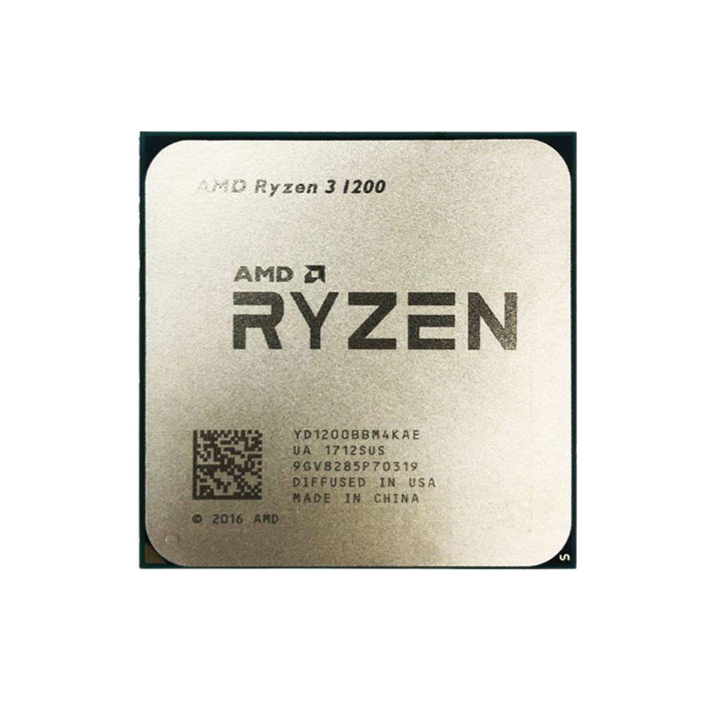 CPUAMD Ryzen 3 1200 CPU - Socket AM4 4 Cores 4 Threads 3.10GHz 2MB L3 Cache 65W.