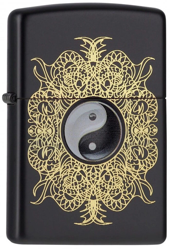 Zippo Ying and Yang Black Matte 28829
