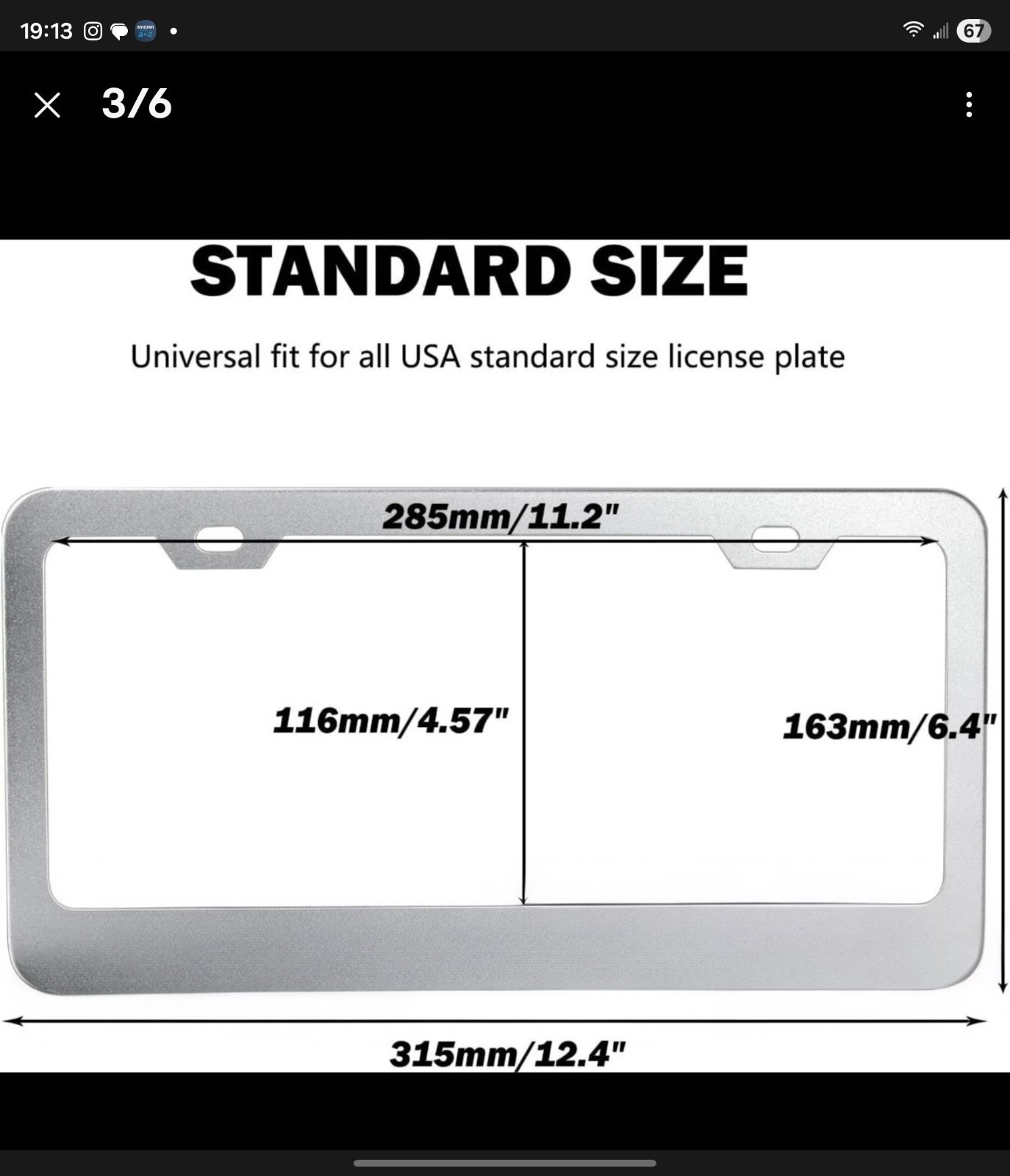 2 pcs -Audi- Silver License Plate Frame