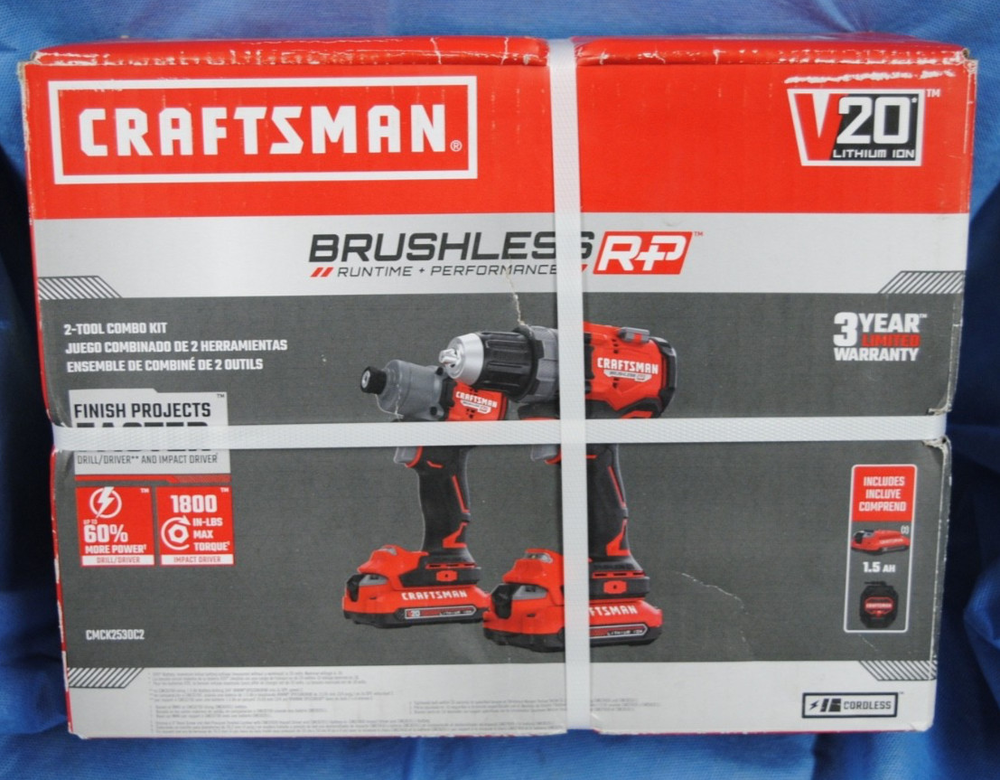 CRAFTSMAN CMCK2530CK - 20V R+P Brushless 2 Tool  Kit - **BRAND NEW**