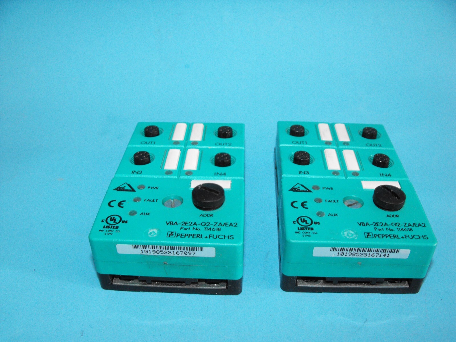 PEPPERL+FUCHS VBA-2E2A-G2-ZA/EA2.AS-Interface Sensor.114618.(LOT2PCS).USED
