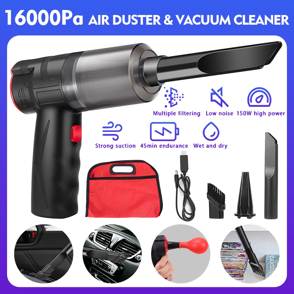 Cordless Electric Mini Air Duster Blower Vacuum Cleaner for PC Computer Car Home
