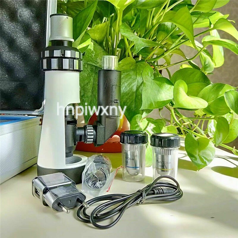100X-400X Portable Zoom Metallographic Microscope LED Microscopio with Box Case