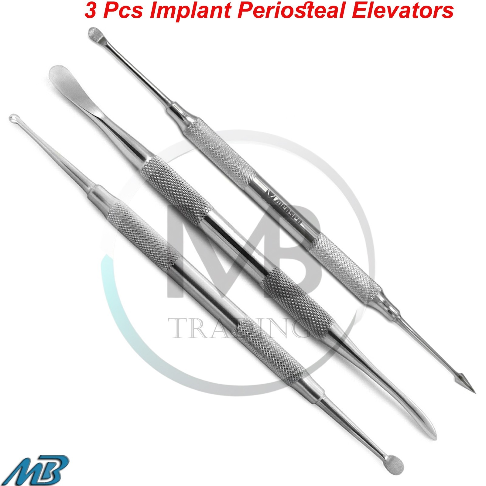 3 Pcs Dental Implant Periosteal Elevators Prichard Molt Sinus Lift Instruments