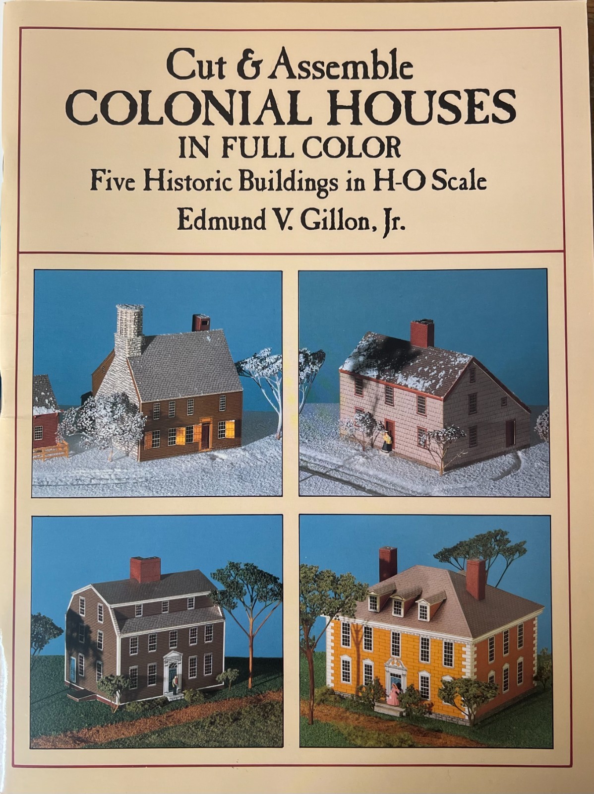Dover Publications Inc card model book of "Cut & Assemble" Colonial Houses