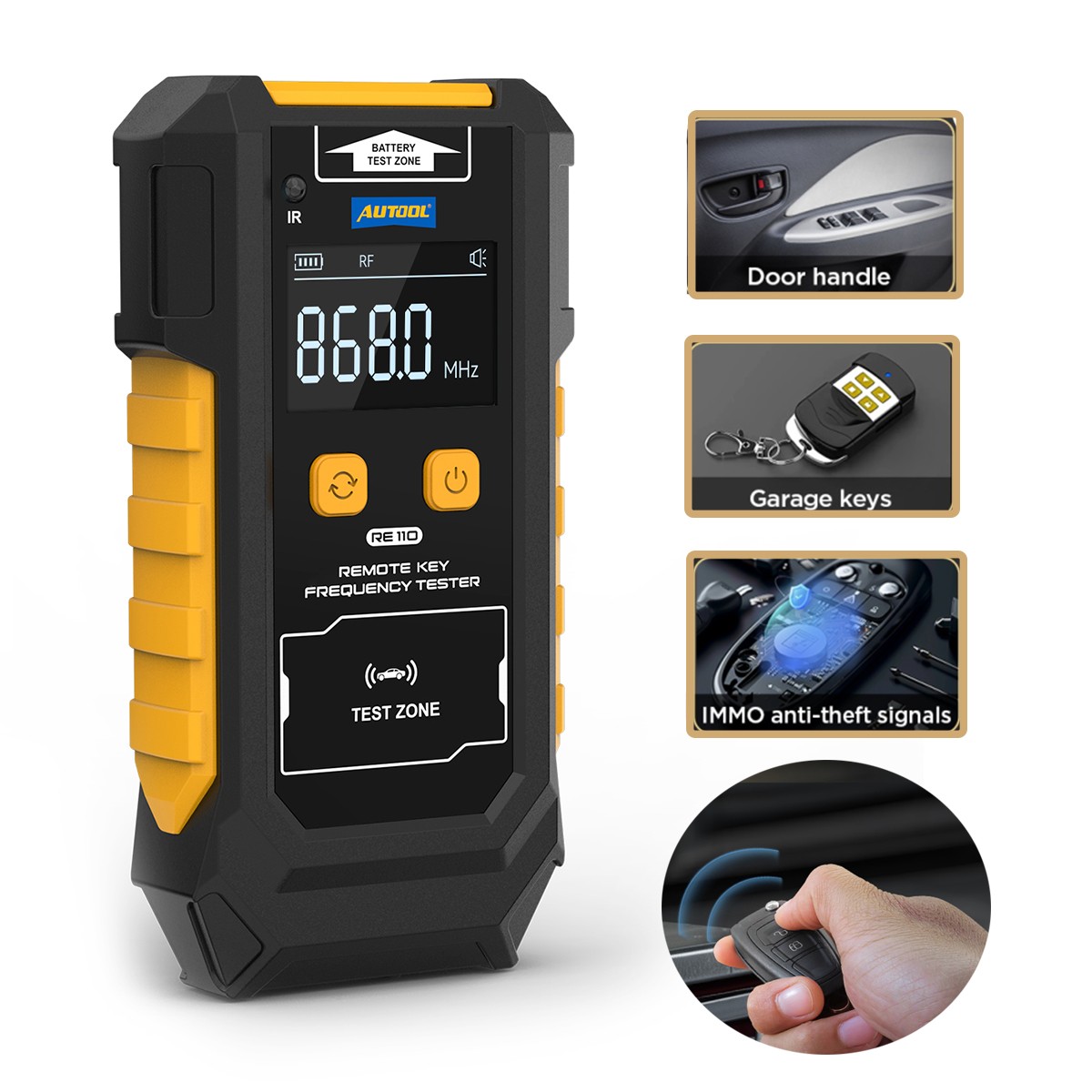 Remote Key Frequency Tester Car Key Fob Infrared Signal Remote Control Detection