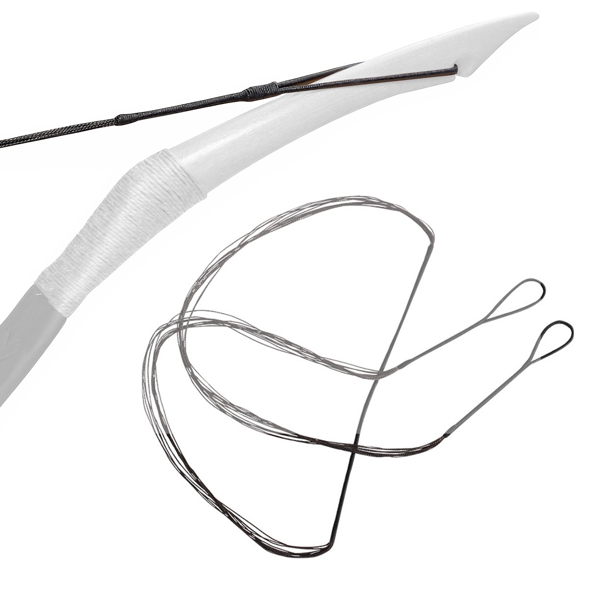 AMO 58" Bow Strings Replacement Archery for Recurve Long Bow Hunting Strings