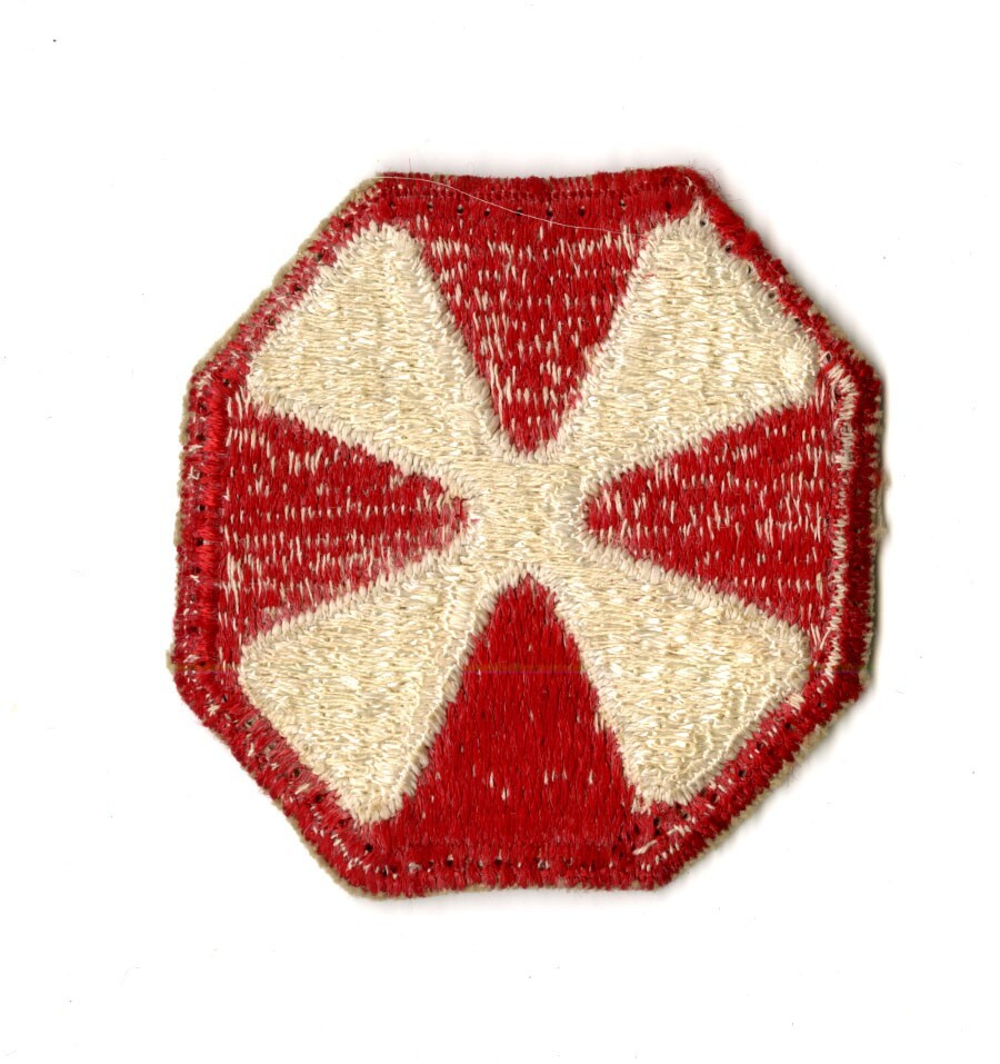Eighth Army White Back Patch Cut Edge New Guinea Philippines Pacific