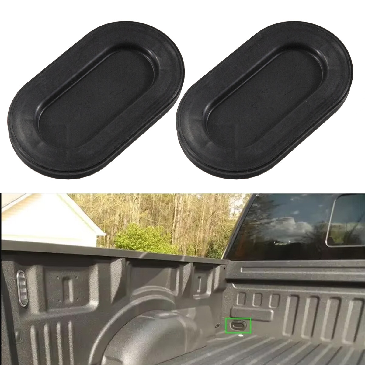2x For 1999-2018 Ford F150 Truck Bed Oval Drain Plug Cover Cap 4L3Z-99277B76-AA