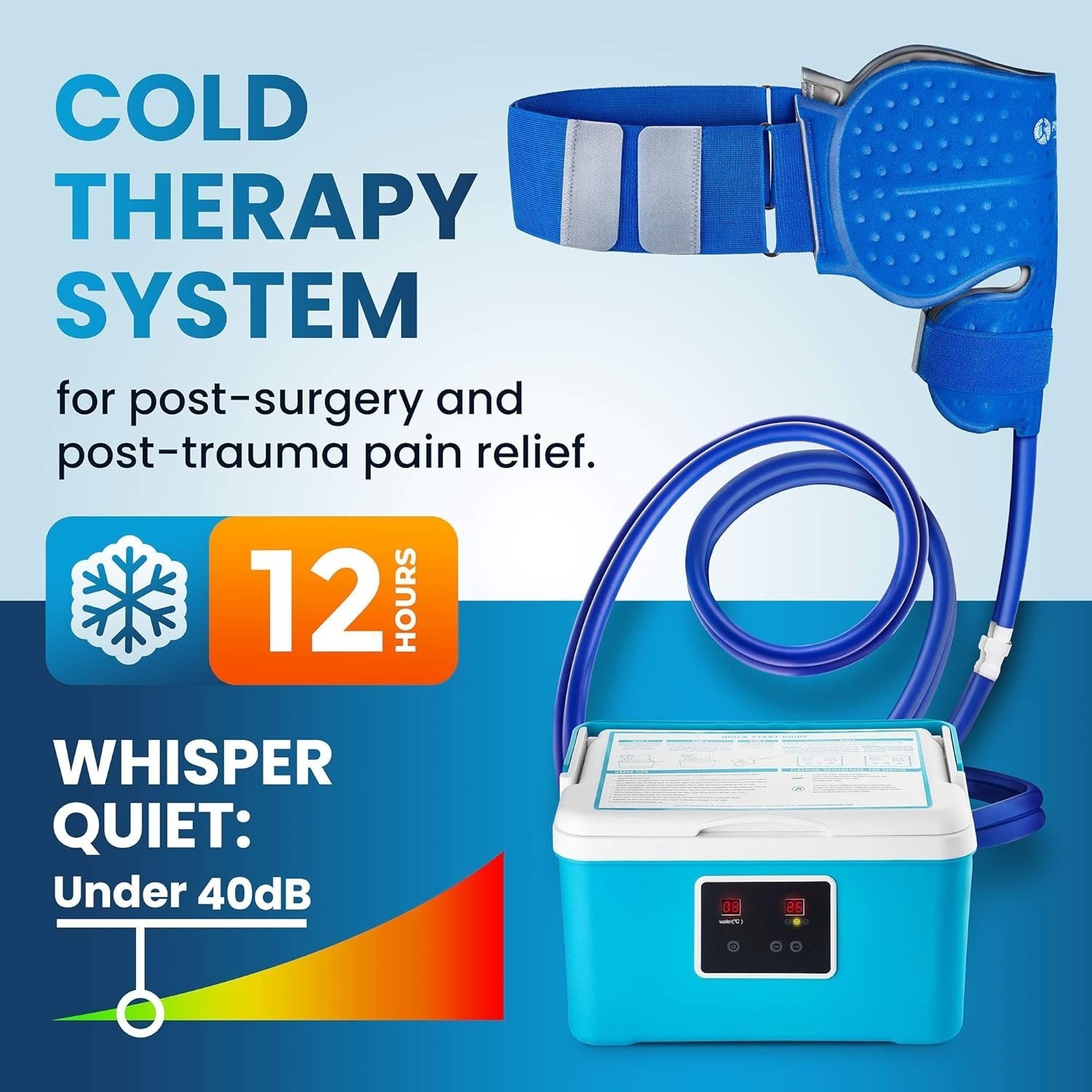 PhysioNatural Cold Therapy System Shoulder 9 Quart Ice Water Circulation Unit