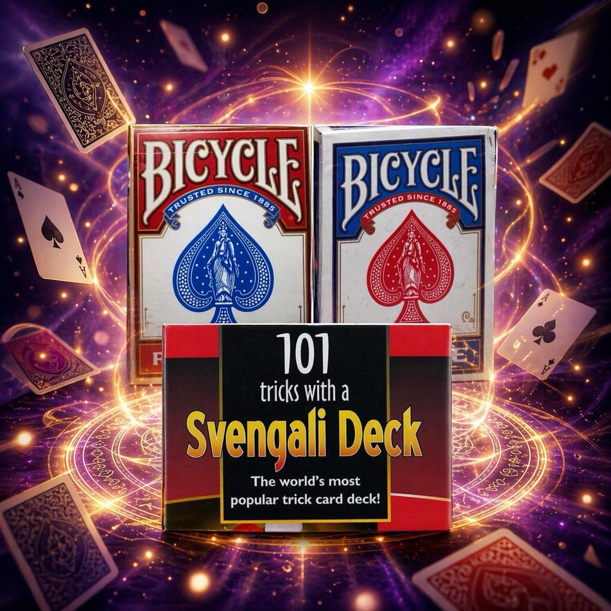Svengali Deck Set Different Colored Decks Plus Book! EZ To Learn