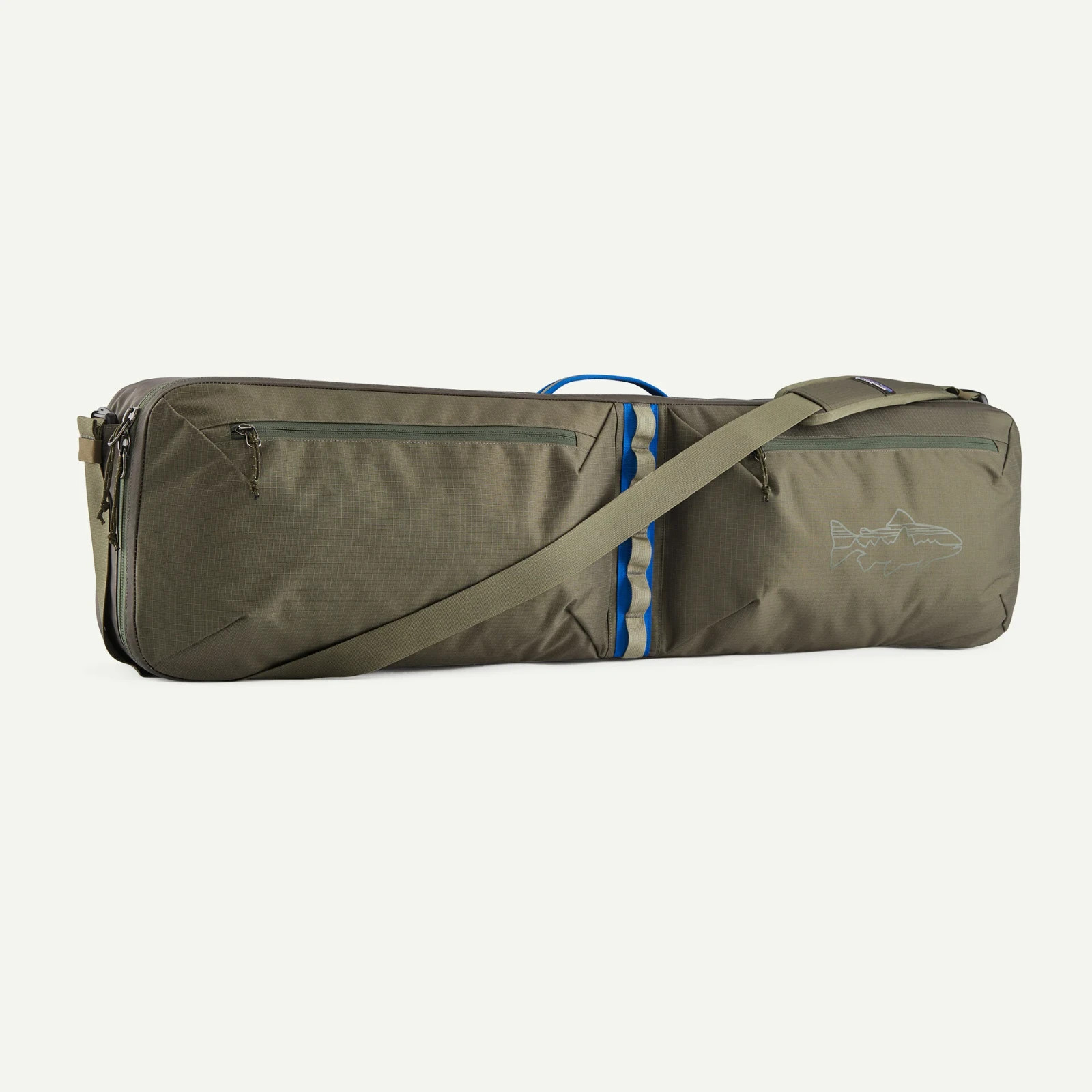 New Patagonia Black Hole Rod Case Basin Green w/Fitz Trout, No Import Fees