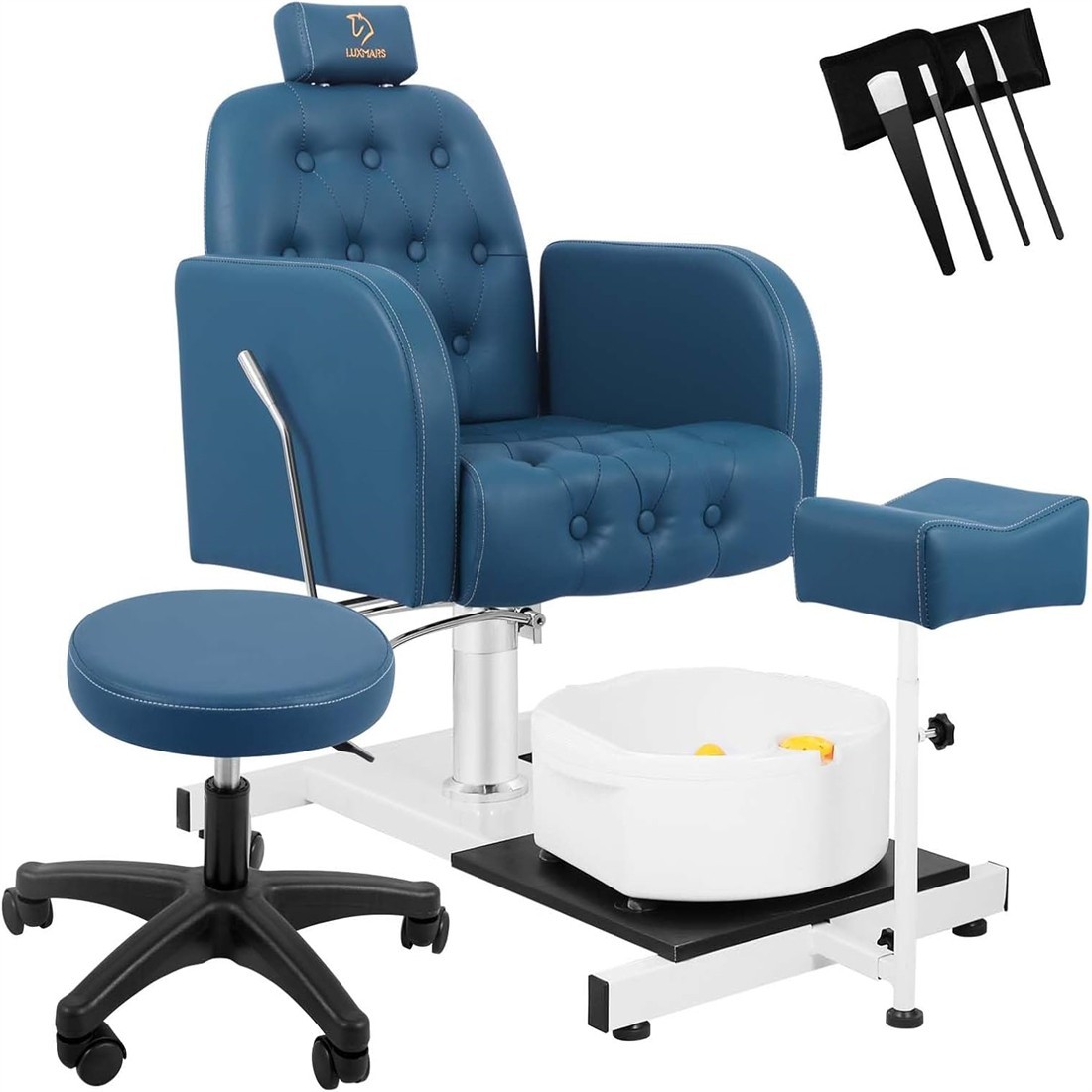 Pedicure Chair No Plumbing 360° Swivel Nail Salon Equipment for Beauty Spa