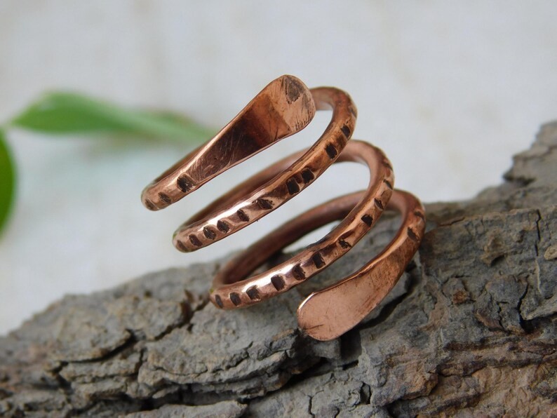 Solid Pure Copper Minimalist Healing Ring, Handmade, Unisex