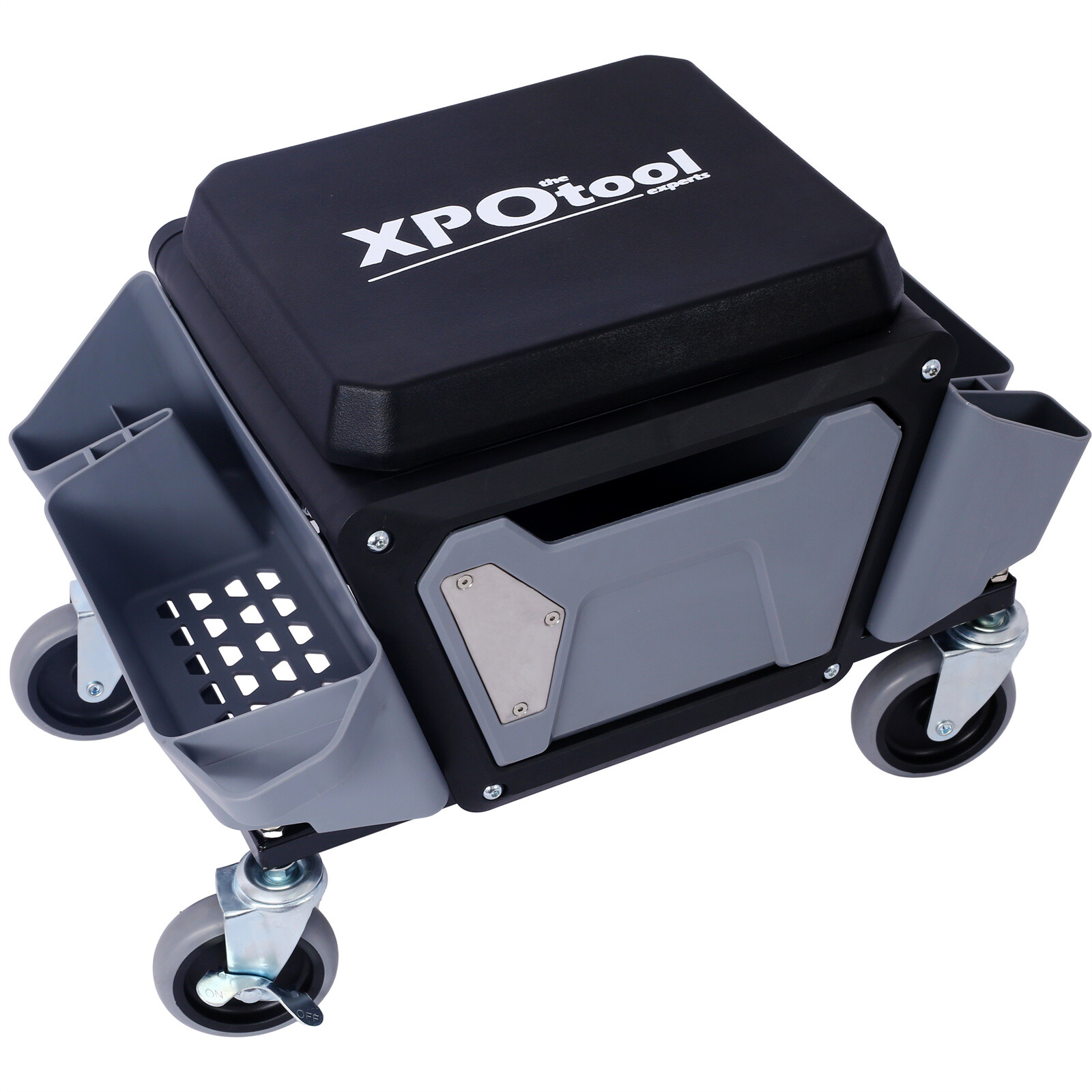 Garage Stool with Wheels Rolling Creeper with Soft Rubber Cushion Seating
