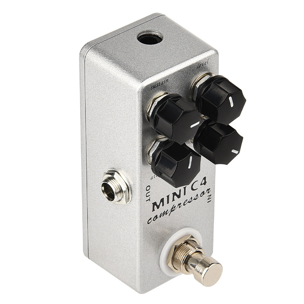 MOSKY Guitar Compressor Effect Pedal Rotate Sustain Attack Level Clipping Knobs