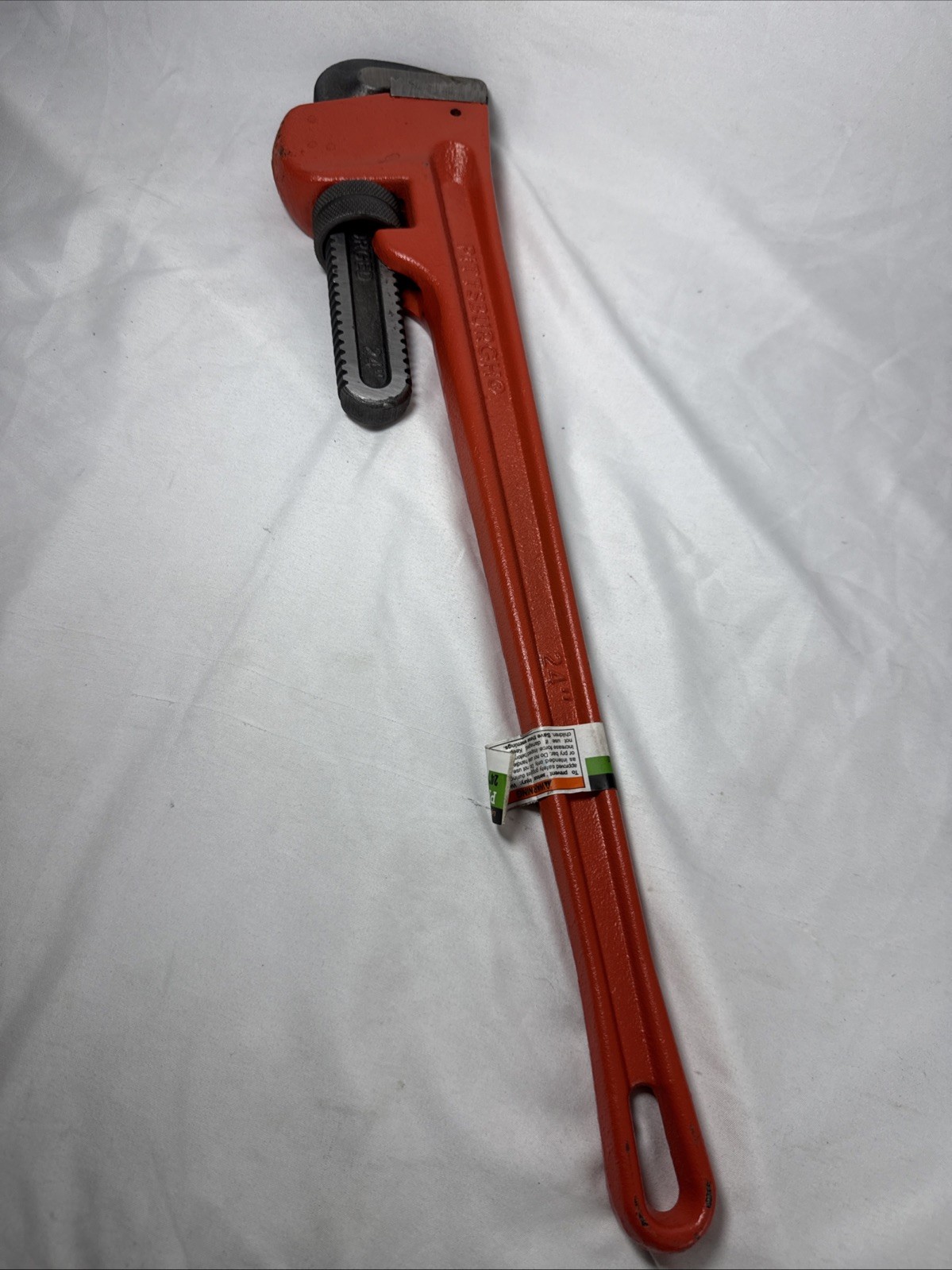 Pittsburgh 24" Steel Pipe Wrench -Straight Jaw 3" Capacity- Item #61361
