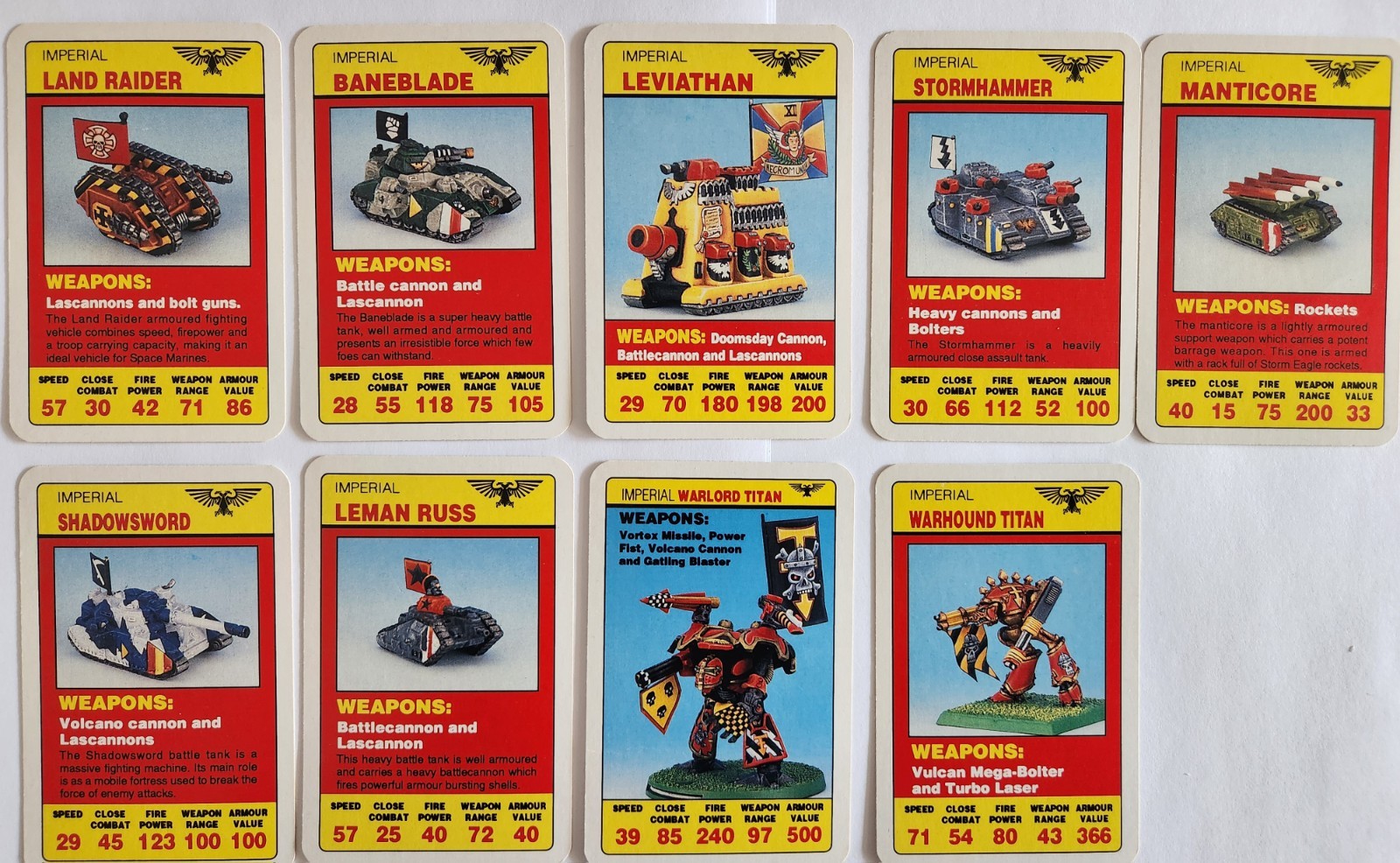 Warhammer 40K Citadel Combat Cards Epic Battles Set