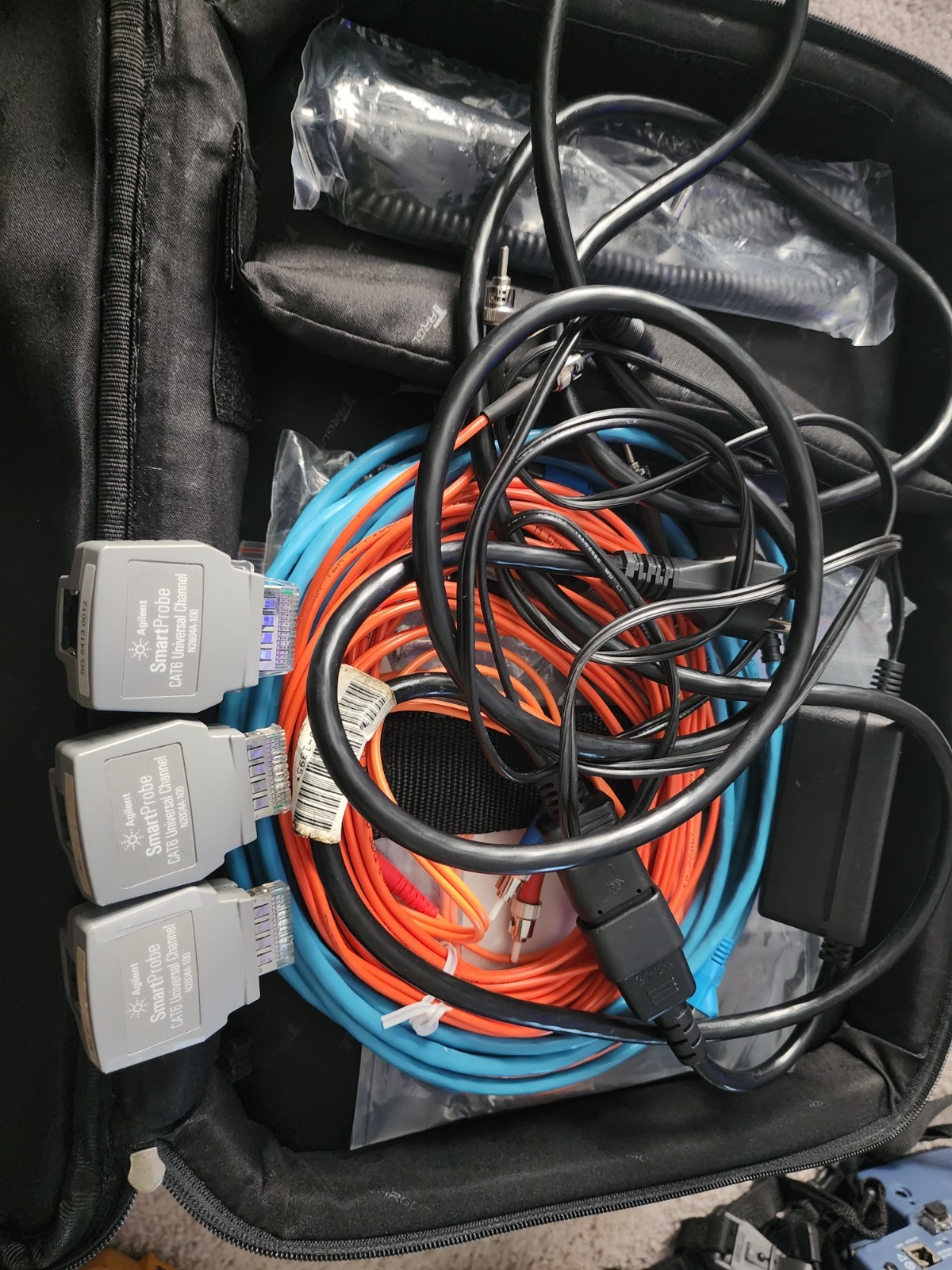 Networking Equipments With Agillent Technologies Carrying Bag.