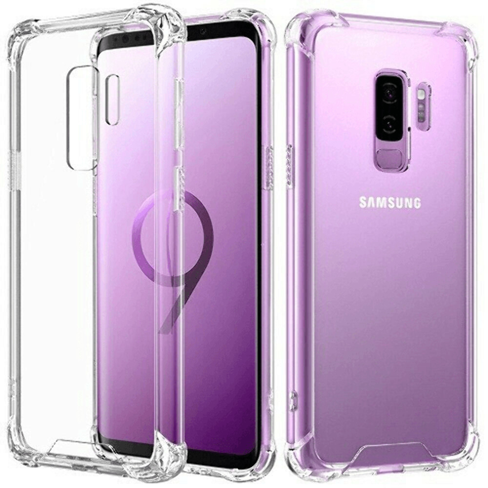 For Samsung S9+ Plus Transparent TPU Shockproof Case Cover CLEAR