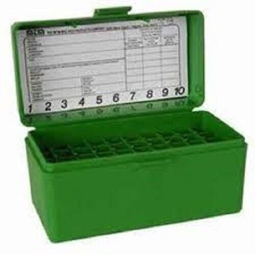 MTM Case-Gard 50 Round Flip-Top Rifle Ammo Box WSM 45-70 Green RMLD-50-10