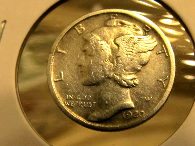 Scarce XF 1920-S Mercury dime ... a tougher "S" mint  ( item #6B012K )