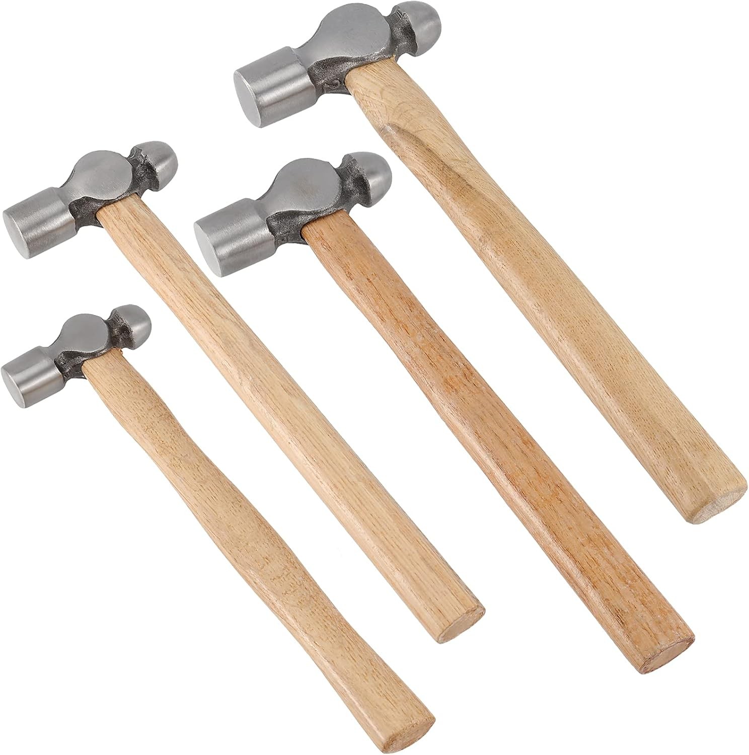 4 PCS Ball Peen Hammer, 8 OZ,16 OZ, 24 OZ, 32 OZ Ball Peen Hammer Set