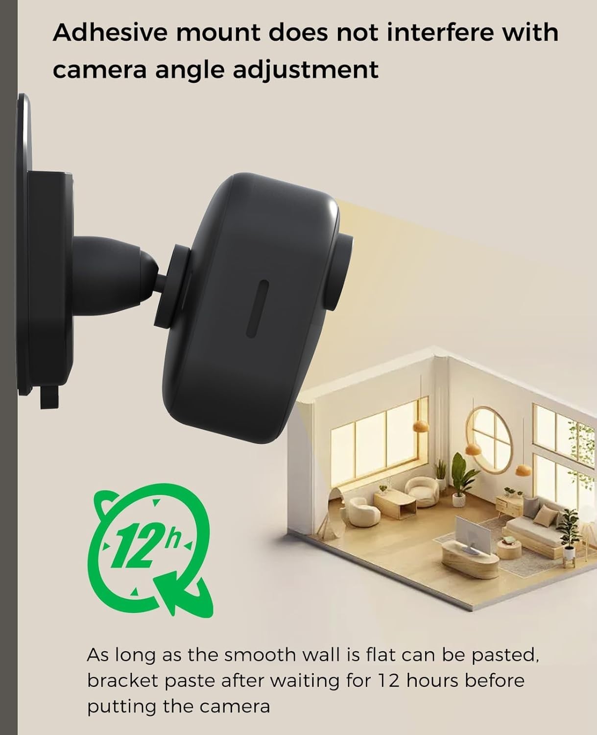 HBV Adhesive Wall Mount Bracket for Blink Cameras - 3 Pack, No Drill Required
