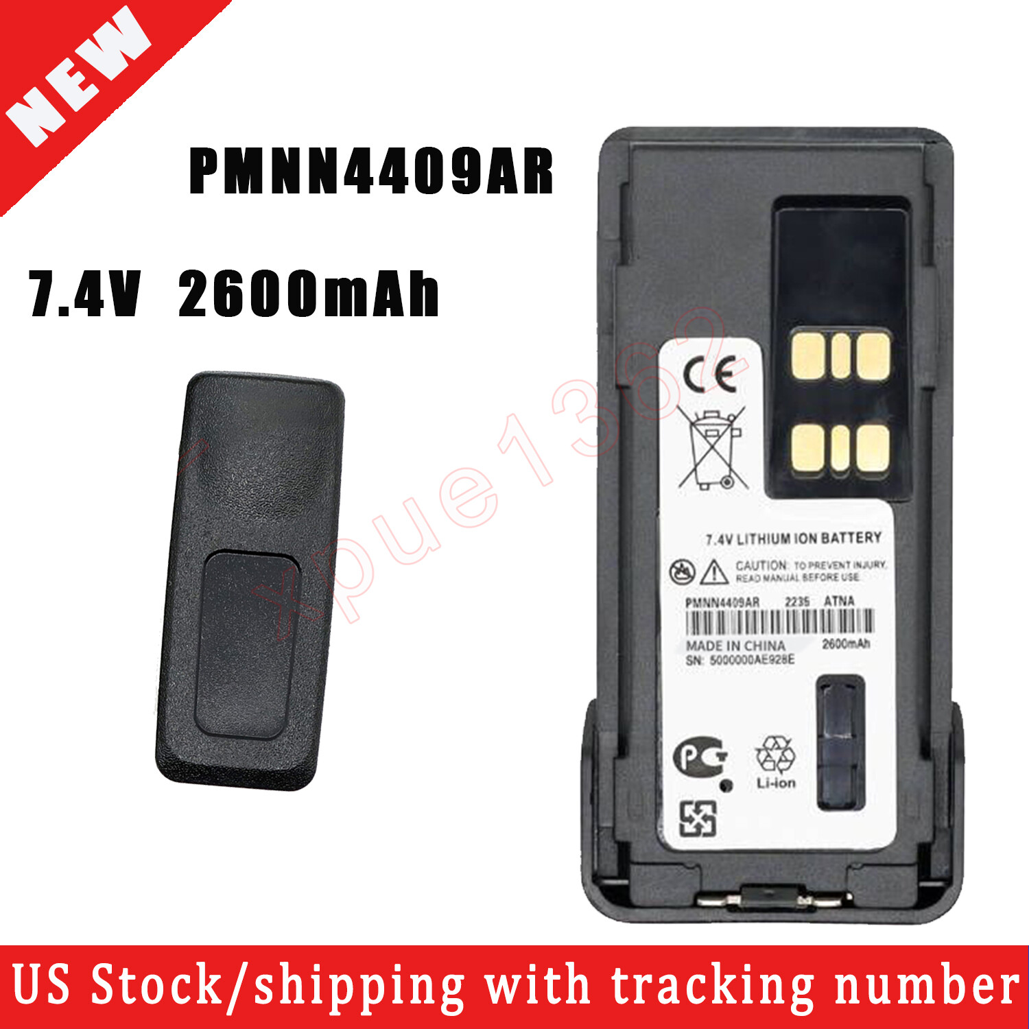 Battery PMNN4448AR For Motorola APX900 UHF Radio XPR3500 XPR3300e XPR3500e
