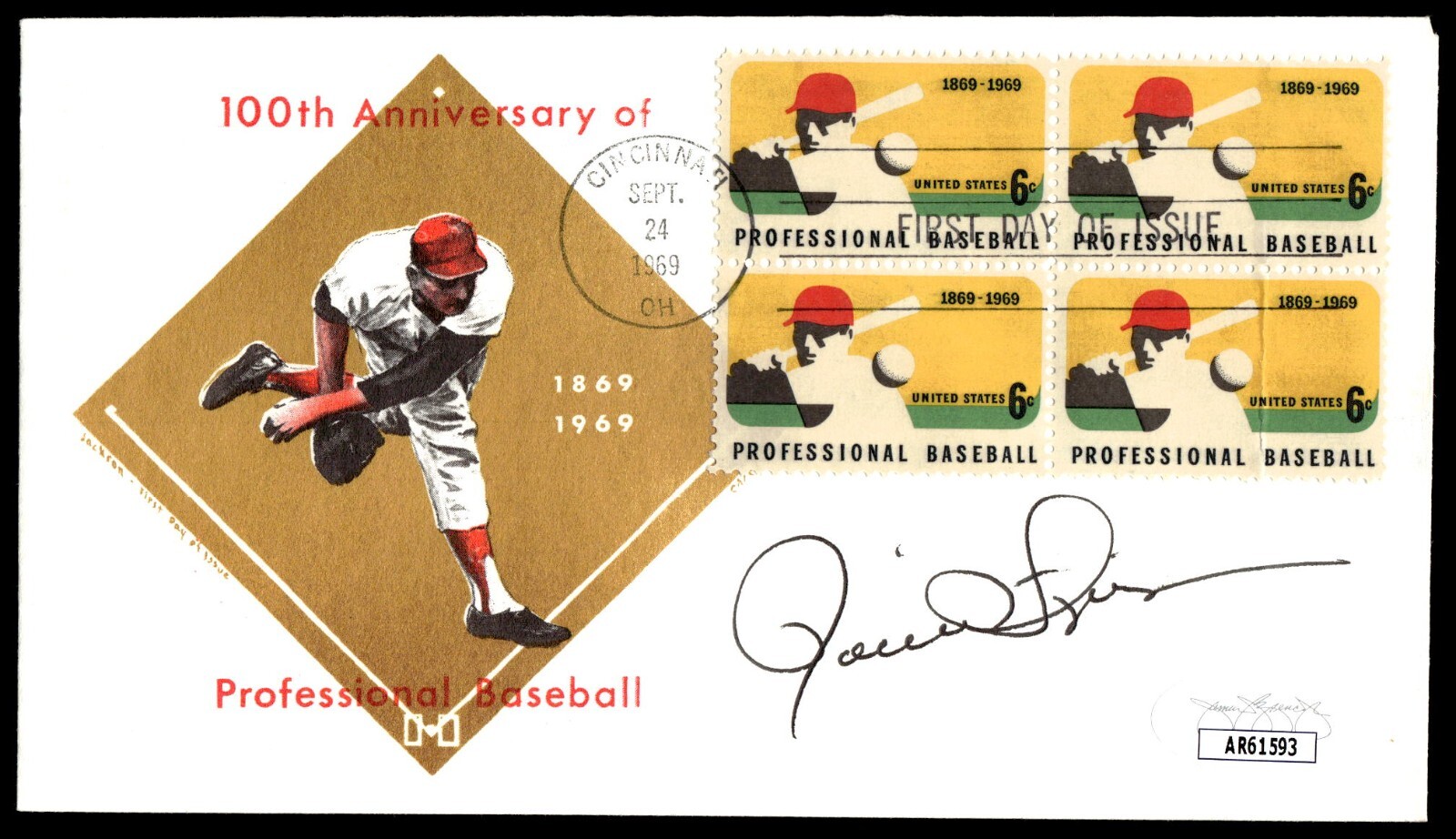 Rollie Fingers Signed First Day Cover JSA w/COA Cachet MLB A's/Brewers HOF 1992!