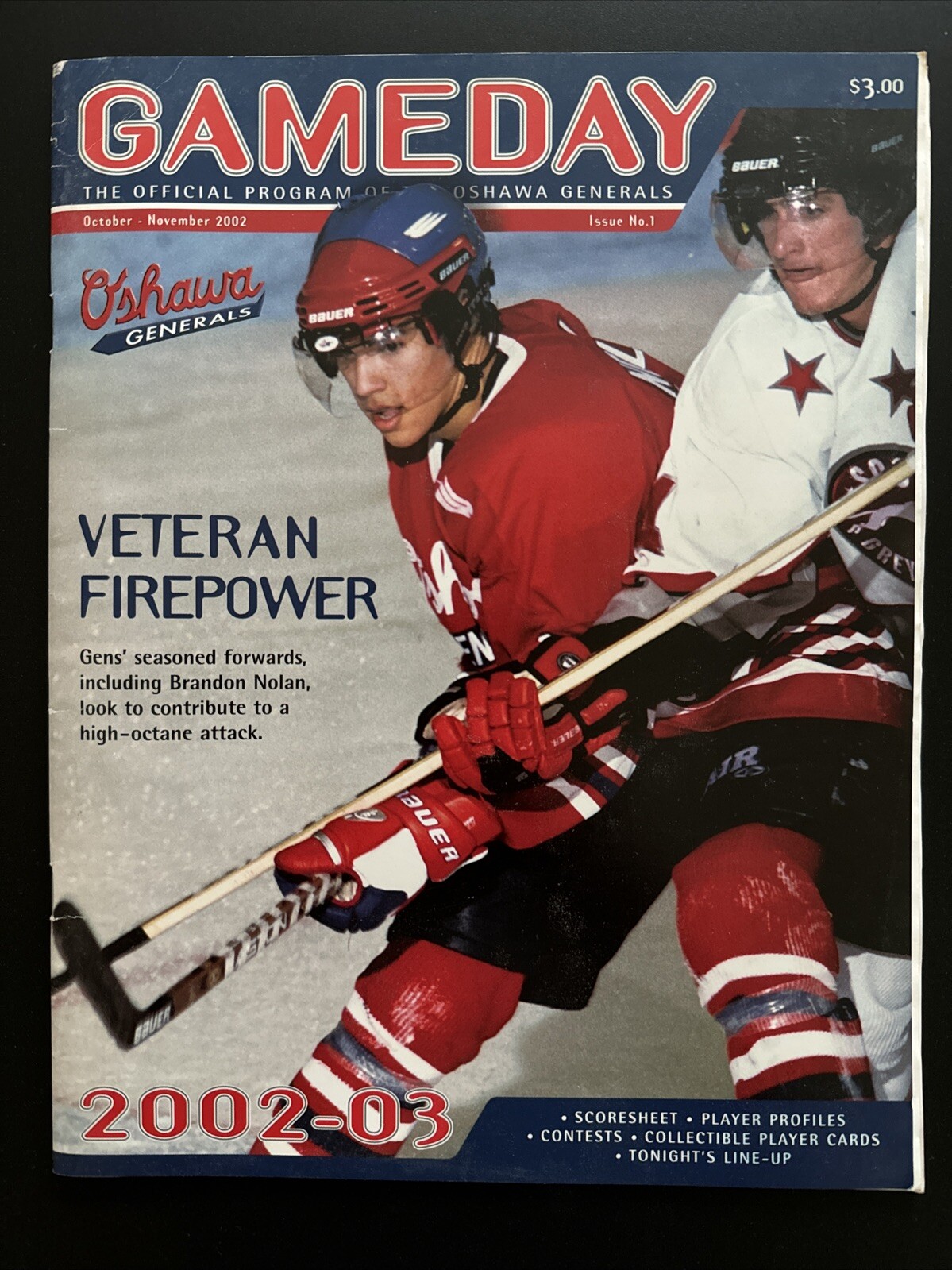 Oshawa Generals Gameday Program - October/November 2002 - Nathan Horton