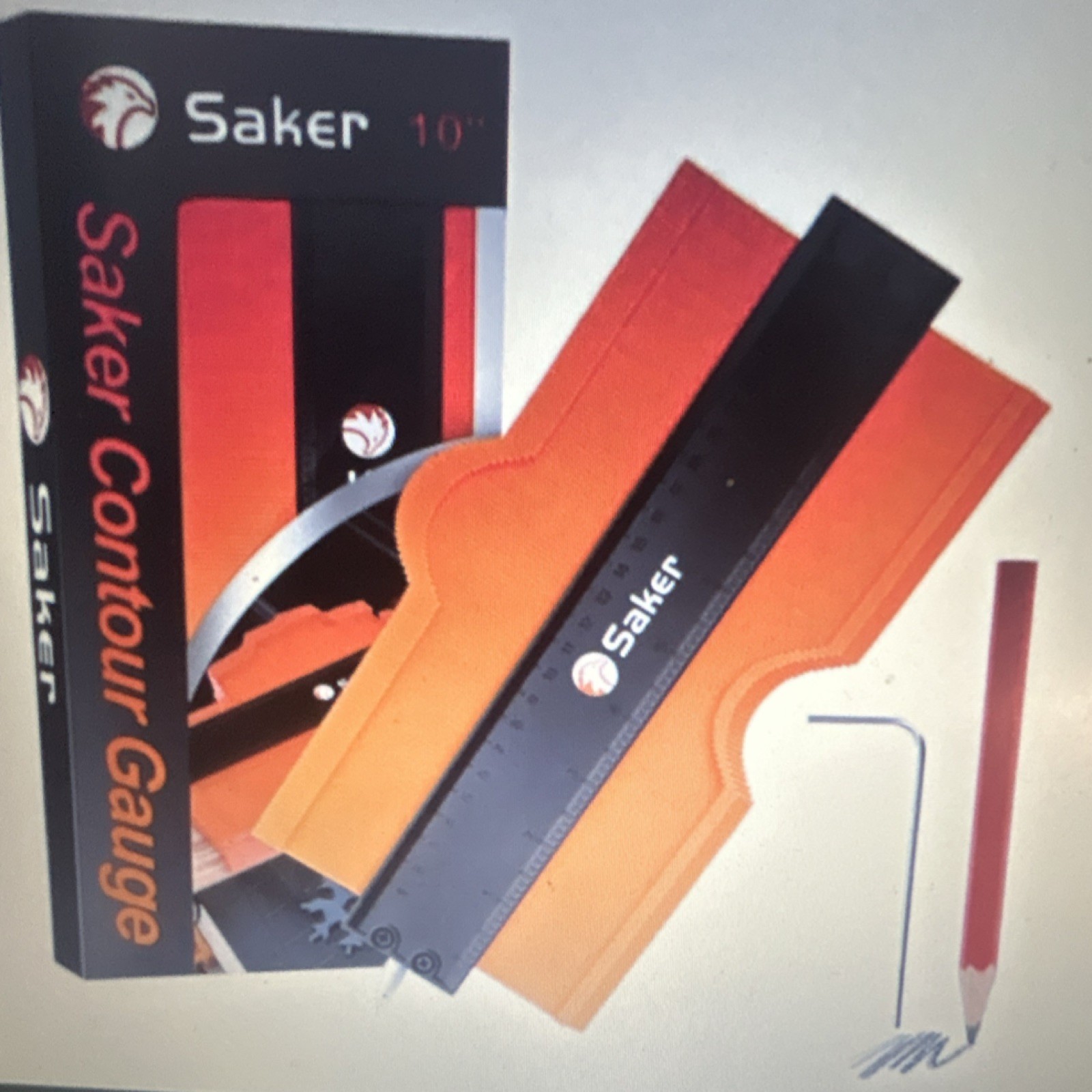 Saker Contour Gauge (10 Inch) Profile Tool with Adjustable Lock,Christmas Gifts