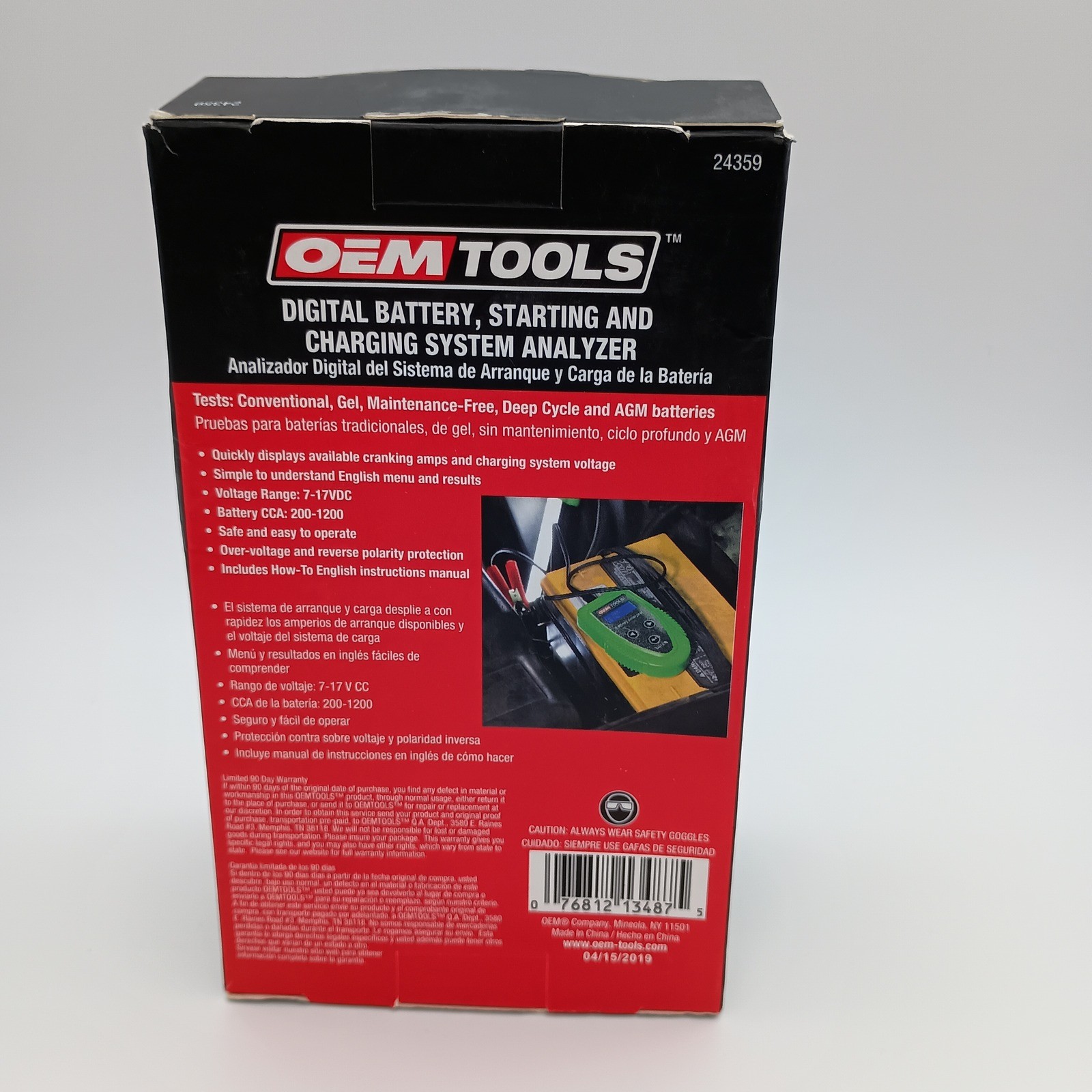 OEMTOOLS 24359 Digital Battery, Starting, and Charging System Analyzer Green New
